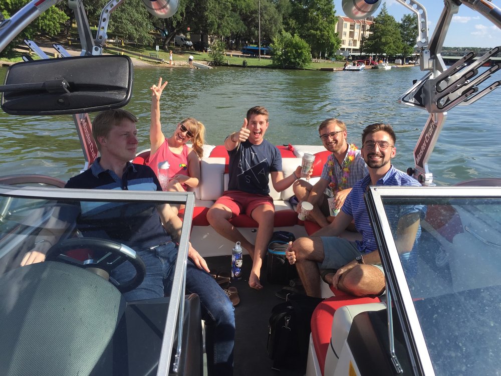 Abilitie team on a boat outing